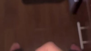 Quick kitchen wank no cum