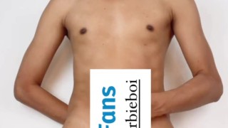 Blonde twink jerking off