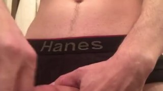 Sexy jock shoots huge load