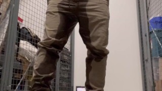 Pissing and spitting in my white underwear