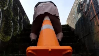 Sissy sits on a cone