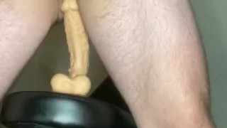 Bi Daddy Putting a Dildo in His Butt
