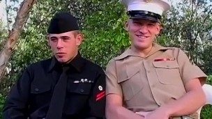 Military gays blow cocks after interview
