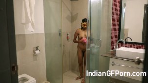 mature indian Wife Taking Shower