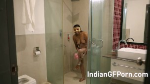 mature indian Wife Taking Shower