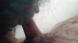 i made his cock hard in my mouth in my throat while he watches porn🍆🤤💦😋