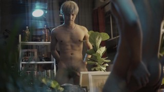 Standing masturbation then cum