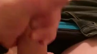 Uncut cock solo quick wank