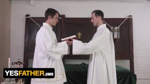 Innocent Altar Boy Mason Anderson Submits His Virgin Asshole To The The Kinky Priest - YesFather