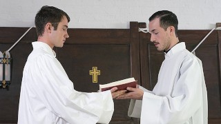 Innocent Altar Boy Mason Anderson Submits His Virgin Asshole To The The Kinky Priest - YesFather