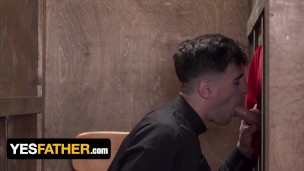 Handsome Twink Mason Anderson Drills The Priest's Asshole In The Confession Booth - YesFather