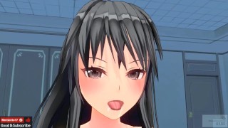 無修正エロアニメ　耳舐めボイスASMR　きれいな先輩が手こき、フェラ、騎乗位　イヤホン推奨