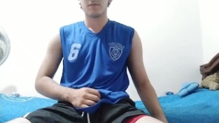 YOUNG COLOMBIAN MASTURBATING UNTIL HE CUM PRT 1