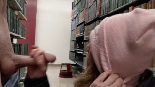 Heather Kane almost caught Sucking Cock in Public Library