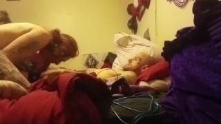 TexasBwc plays with PnpPawg Sunshyne before attitude adjustment while being a good cockgobbler slut