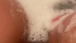 Watch her have soapy shower fun before house chores