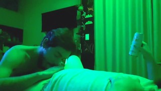 SUCKING A UNCUT AND THICK DICK FATHER