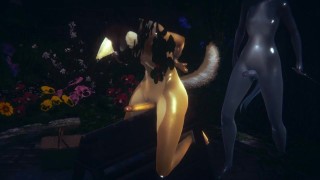 Furry Yaoi Cat & Fox sex in rainning day