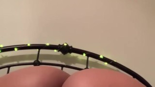 Kinky Onlyfans Model Bouncing Fat Ass on New Vibrator Toy: Female Masturbation