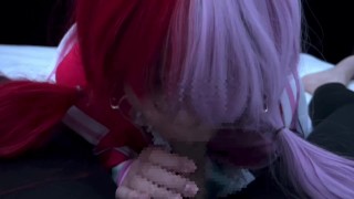 メガネ姿のONEPIECE 歌姫ウタが幼馴染をウタワールドに連れてエロチ〇ポをごっくんフェラで興奮しちゃう♡ one piece cosplay gokkun UTA
