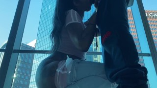 Fuck Me Over The City for the New Year Daddy!