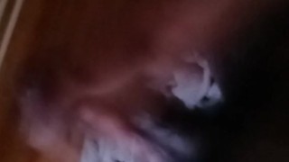 Stroking my big black cock