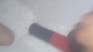 Uncut black jackin in shower
