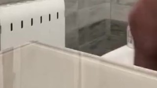 In the bathroom.cumshot masturbation big dick bigload all over you.