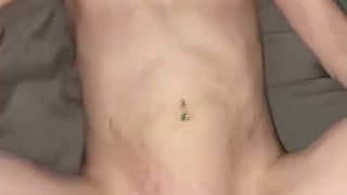 Tight redhead gets her pussy stretched