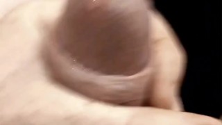 Close up pre-cum