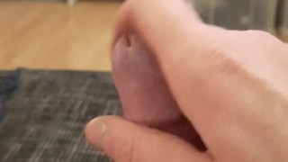 Jerking off big cock