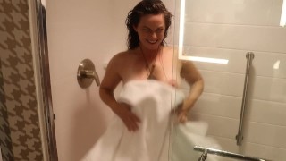 DSC13-6) Paisley Flowers Amateur MILF’s Anal Hook Nipple Clamps First Golden Shower Then Doggystyle