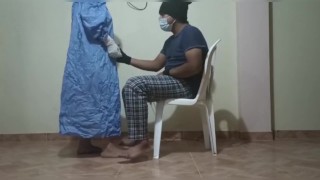 Enfermera gritona viene a revisarme y termine por cogermela