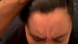 Cum during throat fuck