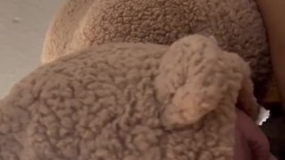 Mommy bear gags on daddy’s bbc