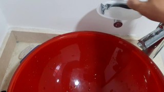 He interrupts in my bathroom to give me a delicious blowjob