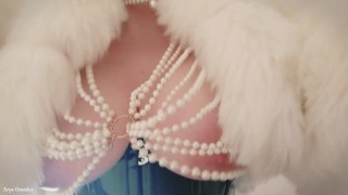 white fur - fetish video - JOI jerk off instructions CEI cum eating instructor