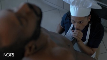 Noir Male - Armond The Chef Is Busy Cooking While His Sous-Chef Fantasizes About Fucking Him