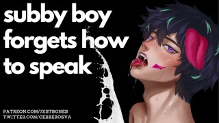 Boy slut moans like your dumb pet || NSFW ASMR and Male Moaning Audio