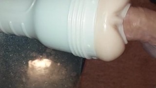 Hard cock gets drained after workout