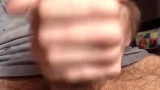 Длинный член обильно заливает.