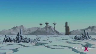Space sex in the sci-fi lab. A hot young hottie has anal sex with a female dickgirl