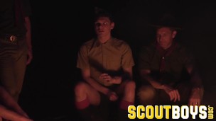 Scoutmaster Breeds In 3way With Scouts