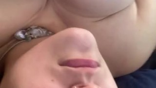 Hot and passionately kissing while I fuck her pussy - soft kissing sound ASMR - tongue kissing