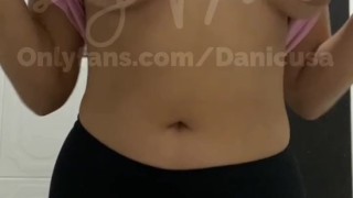 Gorgeous Colombian Teen Busty natural tits wants a long cock between her Legs