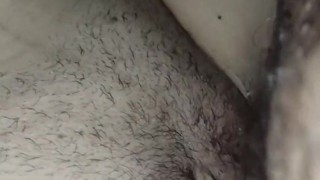 Wide open pussy during anal