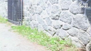 High arches foot model summer life (public feet, foot teasing, foot goddess, sexy feet, pretty toes)
