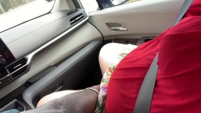 Big Ass Milf Mom With Big Tits Caught Masturbating Publicly In Car & Getting Fingered, POV, JOI, Cum