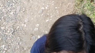 Pinay Misis Nagpasibak sa Daanang Lubak ( Pinay Risky)