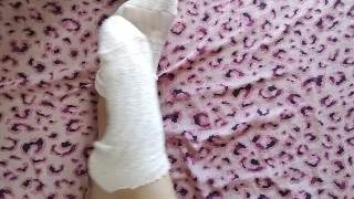 Enjoying my new Polo Ralph Lauren fuzzy socks -POV -FOOTFETISH